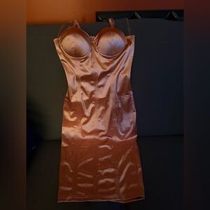 Sleek Satin Bustier Dress